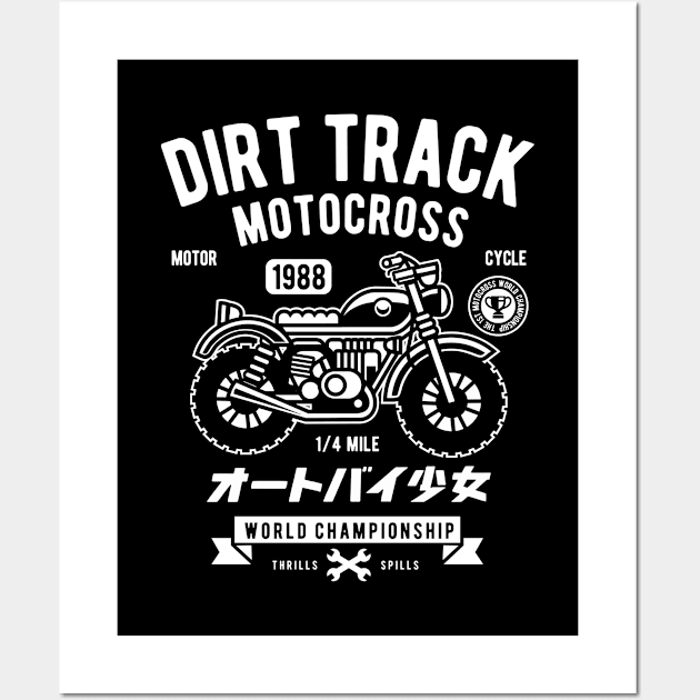 Dirt Track Motorcross World Championship Wall Art by Rebus28